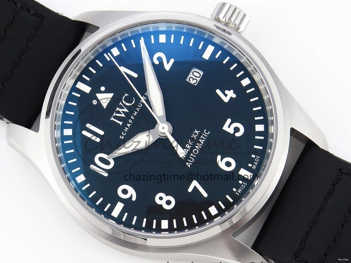 MIROTIME 0210 Pilot Mark XX IW328201 ZF 1:1 Best Edition Black Dial on Black Leather Strap A Affordable 7028